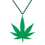 S55136 - Cannabis Medallion Bead