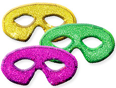 Mardi Gras Sequin Half Masks