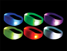LED Silicone Remote Controlled Bracelets
