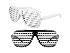 S9448 - Slotted Rhinestone Glasses With Studs