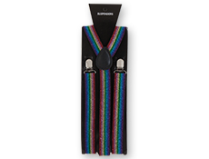 Rainbow Glitter Suspenders