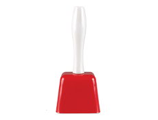 S11034 - 7.5" Red Cowbell With Handle