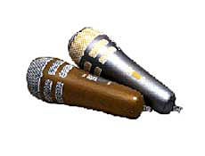 Inflatable 10" Silver & Gold Microphone