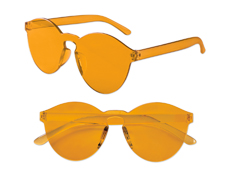 S71408 - Yellow Solid Rimless Glasses