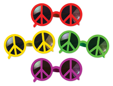 WP1013 - Neon Peace Sign Glasses