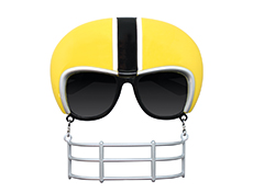 Yellow with Black Football Helmet Game-Shade