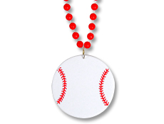 Baseball Medallion with Beads