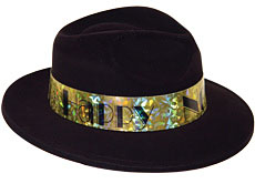 B88656-25 - New Year'S Black And Gold Fedora