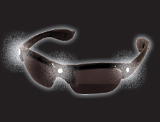 Black LED Flip Glasses
