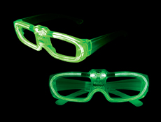 S46078 - Sound Activated El Glasses - Green
