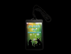 S46084 - Clear The Dance Floor Backlit LED Medallion Necklace