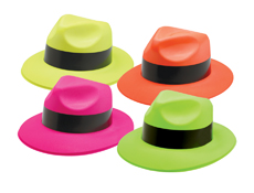 S4641 - Neon Gangster Hats Assorted