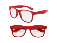 S53011 - Clear View Red Iconic Sunglasses - UV400