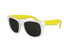 S53019 - Classic Style Sunglasses - White With Neon Yellow Arms