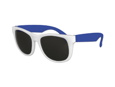 S53021 - Classic Style Sunglasses - White With Blue Arms