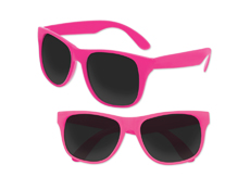S53068 - Solid Classic Sunglasses - Neon Pink