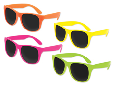 S53071 - Solid Classic Sunglasses - Neon Assortment
