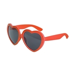 S53178 - Red Heart Shaped Sunglasses