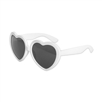 S53181 - White Heart Shaped Sunglasses