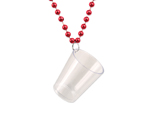 S55002 - Shot Glass Bead Necklace - Red
