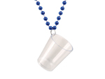 S55003 - Shot Glass Bead Necklace - Blue