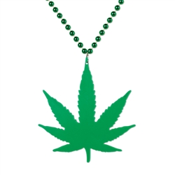 S55136 - Cannabis Medallion Bead