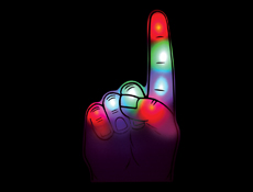 S59153 - #1 Foam Finger - Multicolor LED