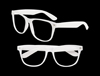 S70445 - No Lens White Blues Brother Glasses