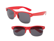 S70464 - Half-Frame Red Iconic Sunglasses - UV400