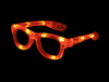 S70604 - LED Kids Glasses - Clear Frame With Orange LEDs