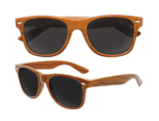 S71002 - Dark Faux Wood Sunglasses - UV400