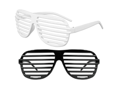 S7674 - Slotted Black/White Shades