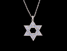 S8500 - Star Of David Bling Necklace