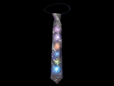 S90030 - LED Silver Sequin Tie