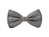 WP1210 - Silver & White Checkered Bow Tie