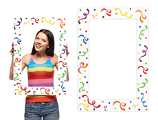 Confetti Photo Booth Prop Frame