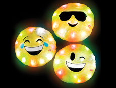 WP1395 - Plush Emoji Light Up Pillow