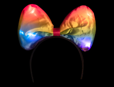 WP1477 - 10" Light-Up Rainbow Bow Headband