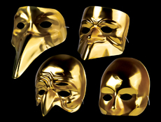 WP31G - Four Faces Gold Masks