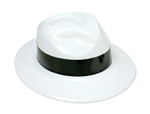 WP40FPI - White  Plastic Gangster Hats
