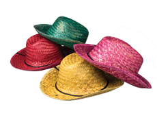 WP55 - Neon Straw Cowboy Hats